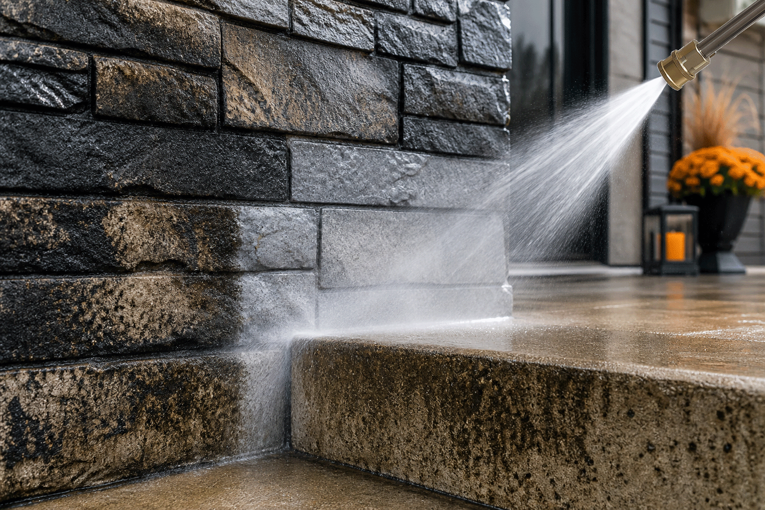 HD20 home exterior cleaning close-up